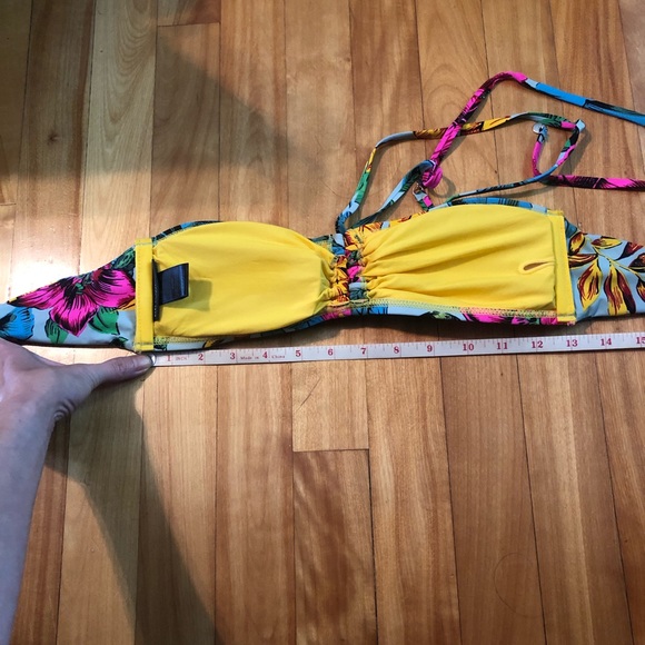 Marc by marc jacobs tie back halter neck bikini top size XS in havana floral - Picture 7 of 9